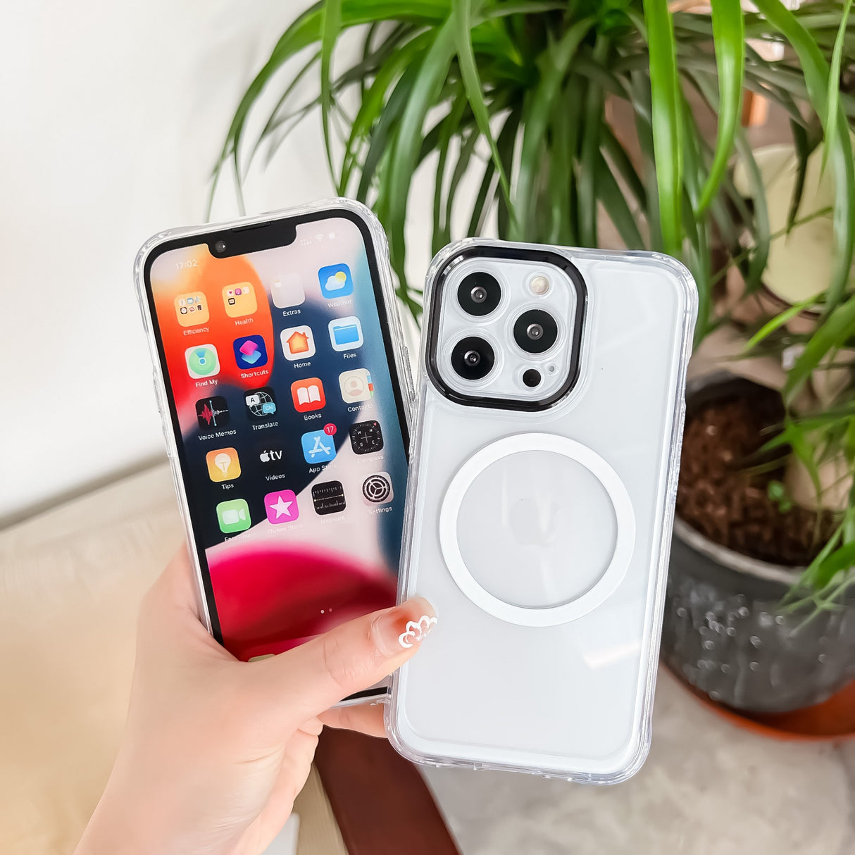 Husa MagSafe Silicone pentru iPhone 13 Pro, Flippy, Transparenta, Magnetica, Extra Protectie Camera Negru - vivimall.ro