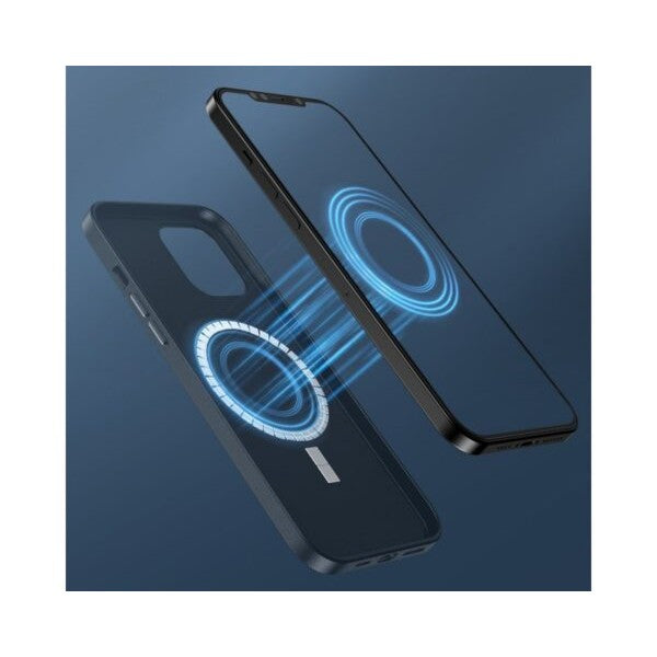 Husa protectie Flippy pentru iPhone 14 Mag Safe, 2 in 1 incarcare si magnet, Soft silicone, Negru - vivimall.ro