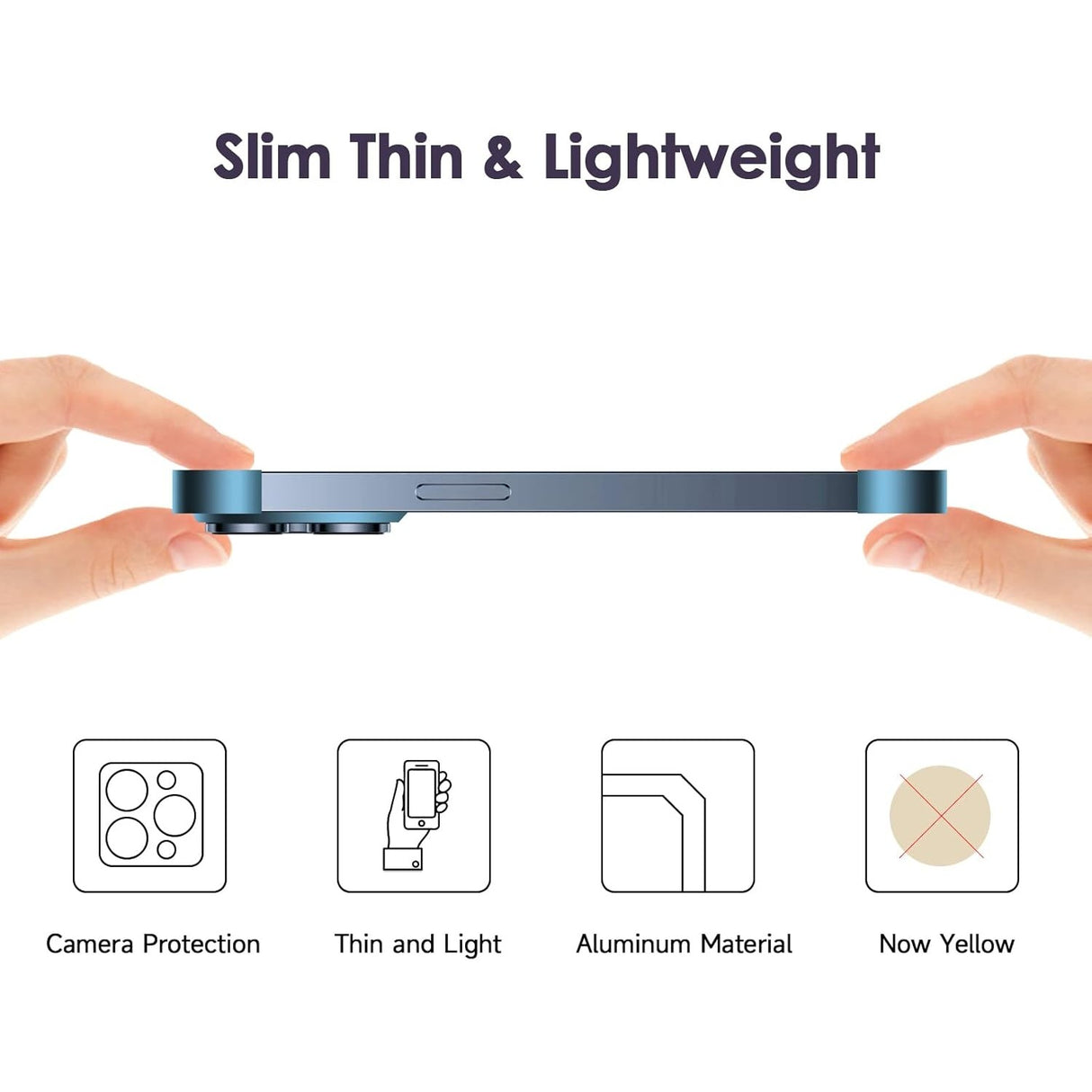 Husa Metalica Edgeless Compatibila cu iPhone 16 Pro, Vivimall, Protectie pentru Colturi si Camera, Aliaj Aluminiu, Antisoc, Antizgariere, Albastru - vivimall.ro