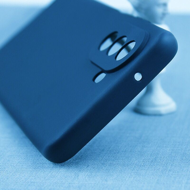 Husa pentru Huawei Huawei Y90, Flippy, Liquid Silicone, cu Microfibra pe interior, Protectie Antisoc, Albastru Inchis - vivimall.ro