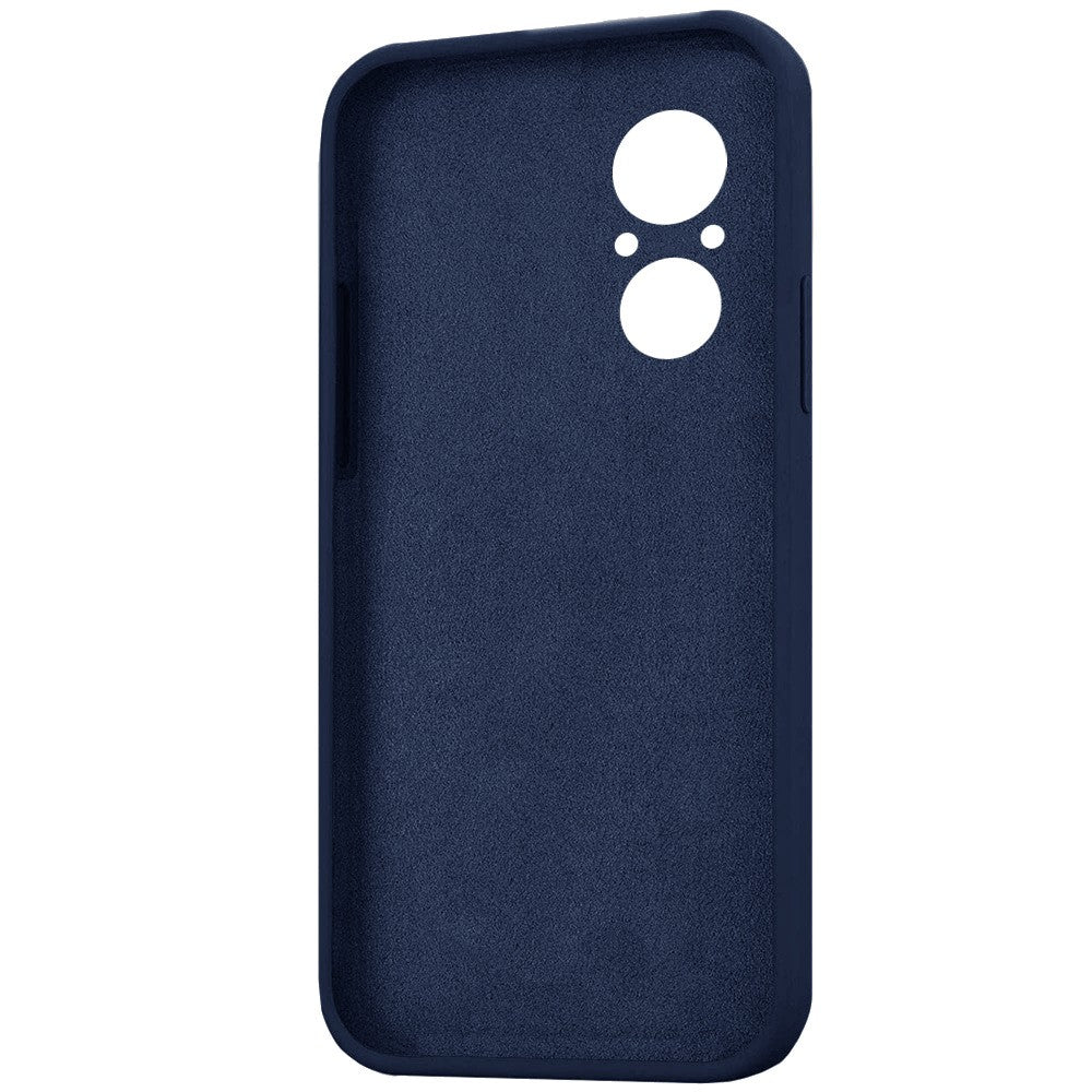 Husa pentru Huawei NOVA 9 SE, Flippy, Liquid Silicone, cu Microfibra pe interior, Protectie Antisoc, Navy Blue - vivimall.ro