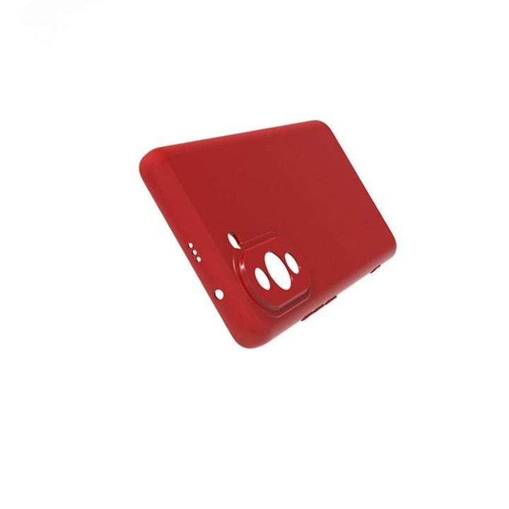 Husa pentru Huawei Y90, Flippy, Liquid Silicone, cu Microfibra pe interior, Protectie Antisoc, Rosu - vivimall.ro