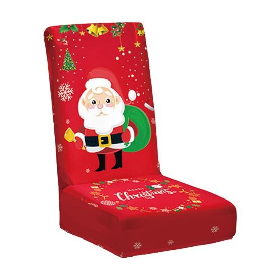 Husa pentru scaun, Flippy, Tematica Craciun, Model 4 Mos Craciun cu Sacul, Rosu - vivimall.ro