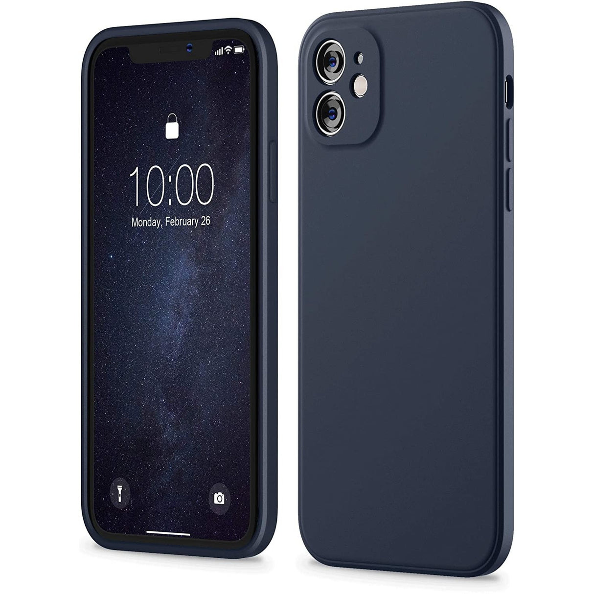 Husa protectie compatibila cu Apple iPhone 11 Liquid Silicone Case Albastru Inchis - vivimall.ro