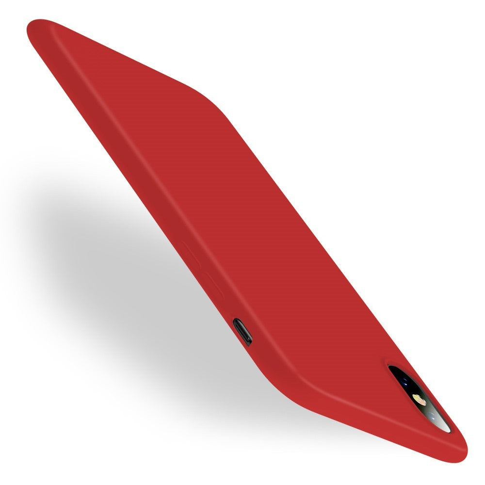 Husa protectie compatibila cu Apple iPhone X/XS Liquid Silicone Case Rosu - vivimall.ro