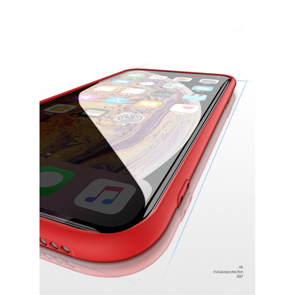 Husa protectie compatibila cu Apple iPhone X/XS Liquid Silicone Case Rosu - vivimall.ro