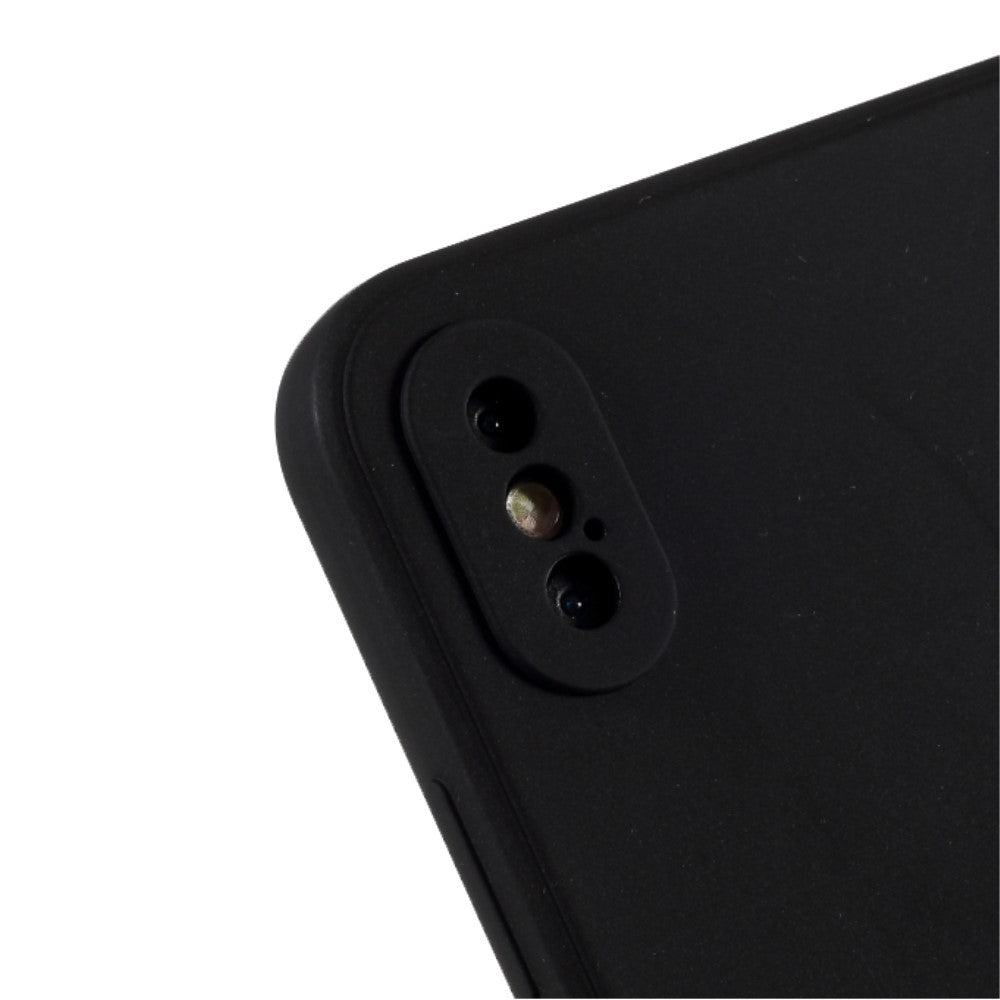 Husa protectie compatibila cu Apple iPhone XS Liquid Silicone Case Negru - vivimall.ro