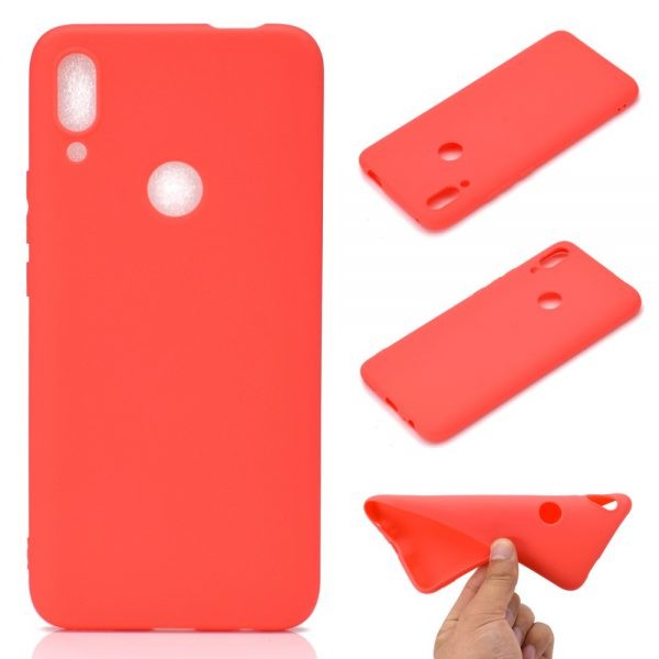 Husa protectie compatibila cu Huawei P Smart Z Liquid Silicone Case Rosu - vivimall.ro