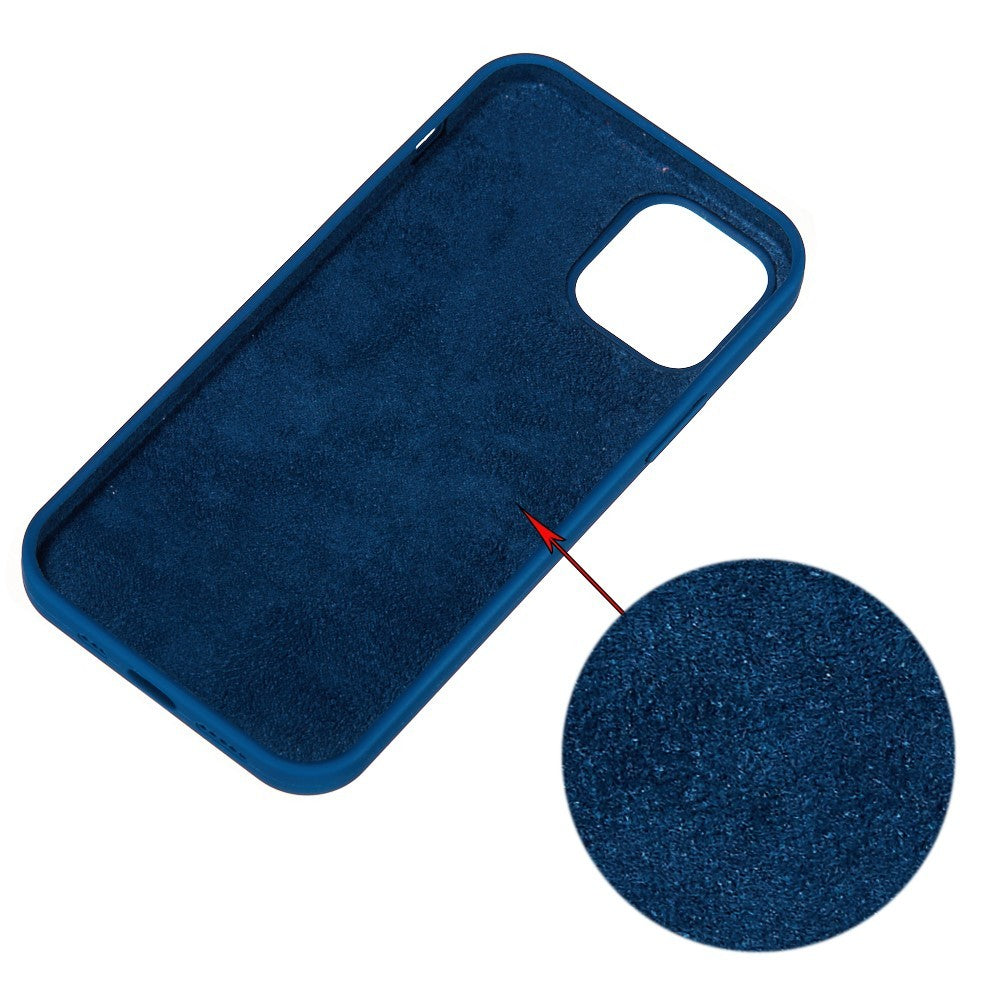 Husa protectie compatibila cu Samsung A20E Liquid Silicone Case Albastru inchis - vivimall.ro