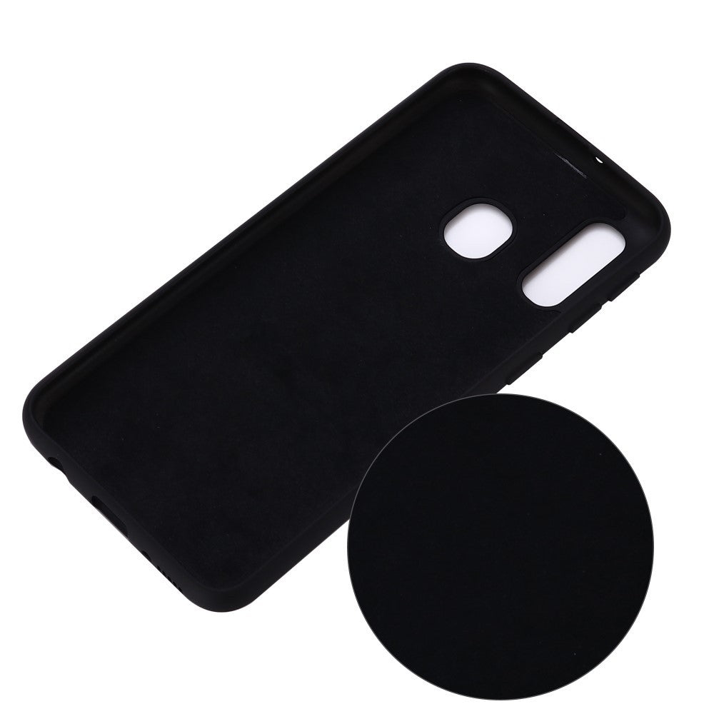 Husa protectie compatibila cu Samsung A20E Liquid Silicone Case Negru - vivimall.ro