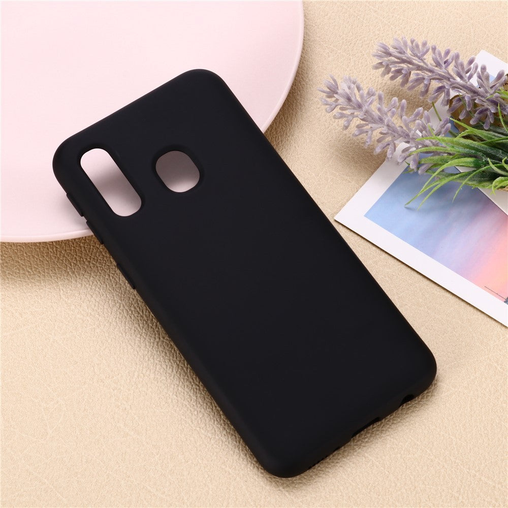 Husa protectie compatibila cu Samsung A20E Liquid Silicone Case Negru - vivimall.ro