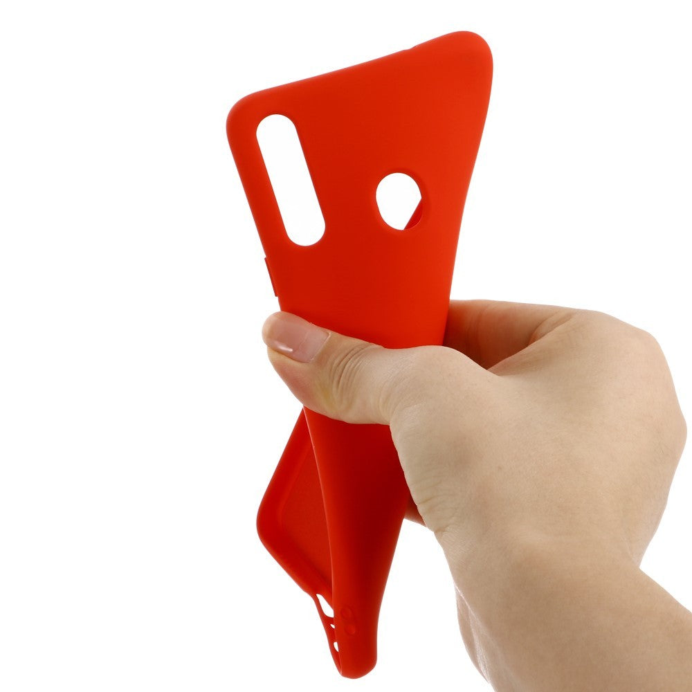 Husa protectie compatibila cu Samsung A20E Liquid Silicone Case Rosu - vivimall.ro