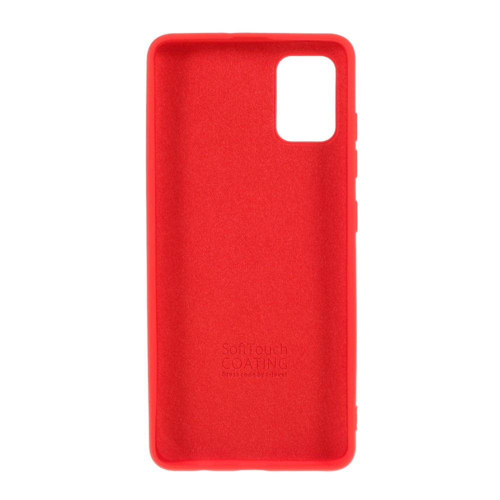 Husa protectie compatibila cu Samsung A51 Liquid Silicone Case Rosu - vivimall.ro