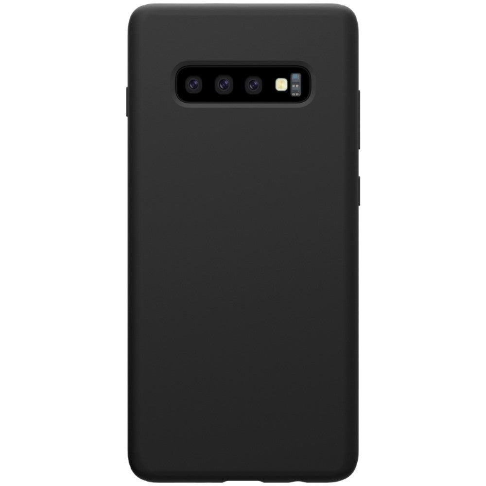 Husa protectie compatibila cu Samsung S10 Liquid Silicone Case Negru - vivimall.ro
