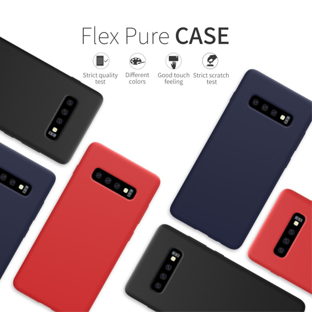 Husa protectie compatibila cu Samsung S10 Plus Liquid Silicone Case Negru - vivimall.ro