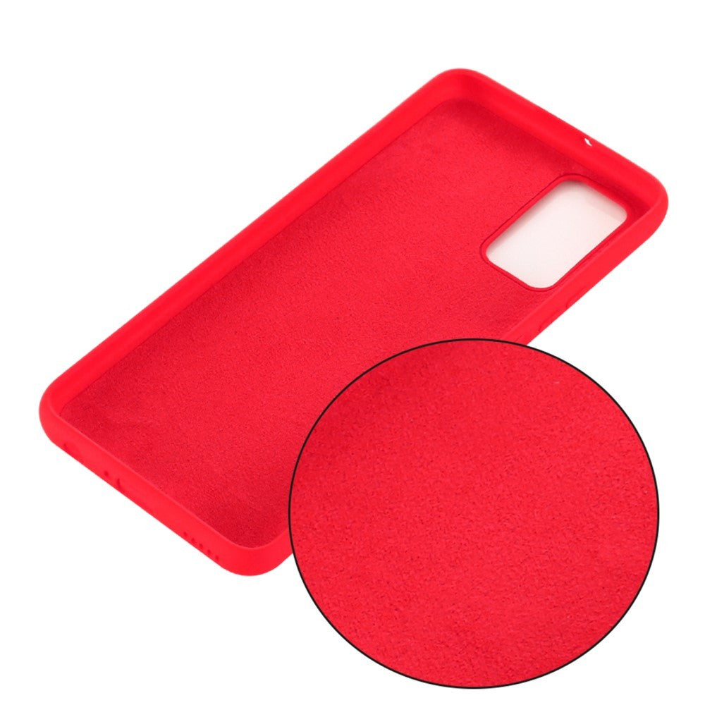 Husa protectie compatibila cu Samsung S20 Liquid Silicone Case Rosu - vivimall.ro