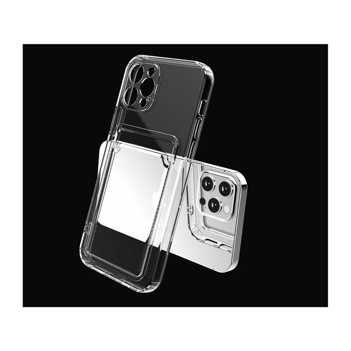 Husa protectie cu suport card compatibila cu Samsung A32 4G Transparent - vivimall.ro