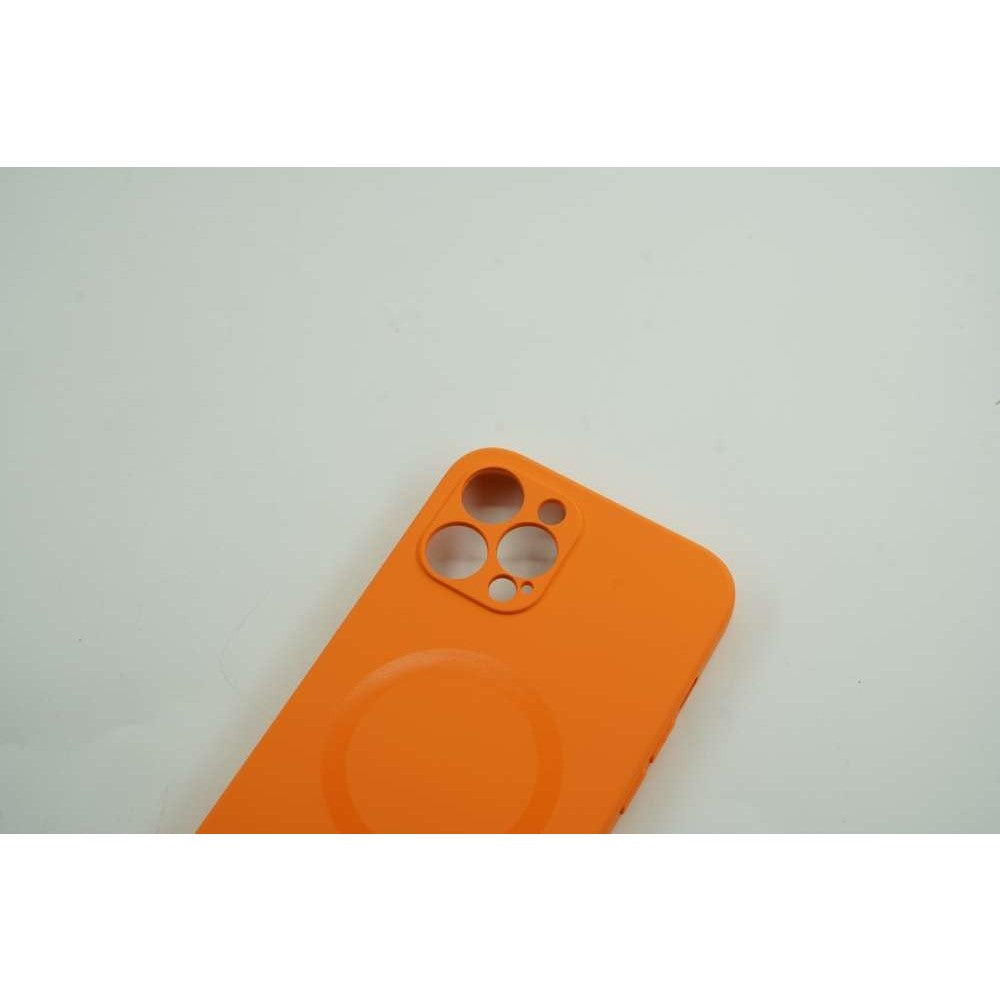 Husa protectie Flippy compatibila cu Apple iPhone 12 Mag Safe Silicone Portocaliu - vivimall.ro
