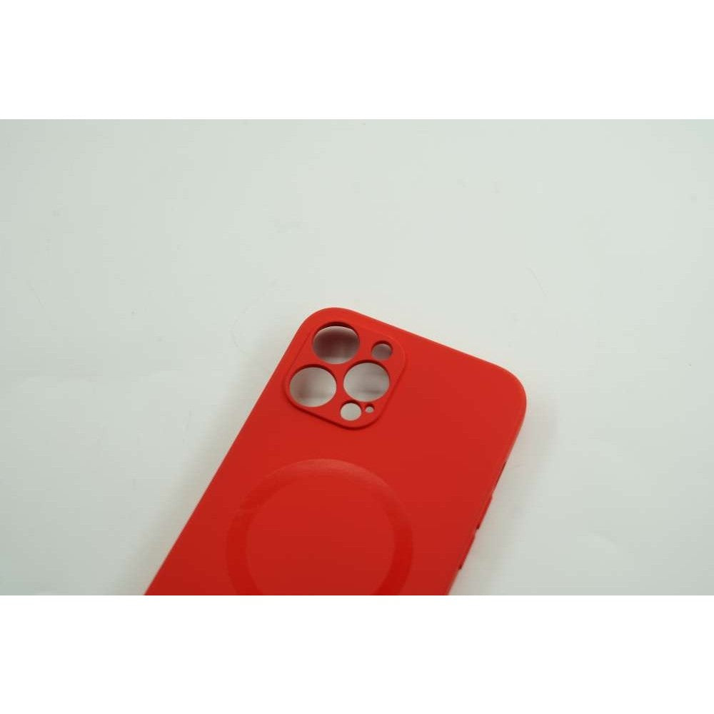 Husa protectie Flippy compatibila cu Apple iPhone 12 Mag Safe Silicone Rosu - vivimall.ro