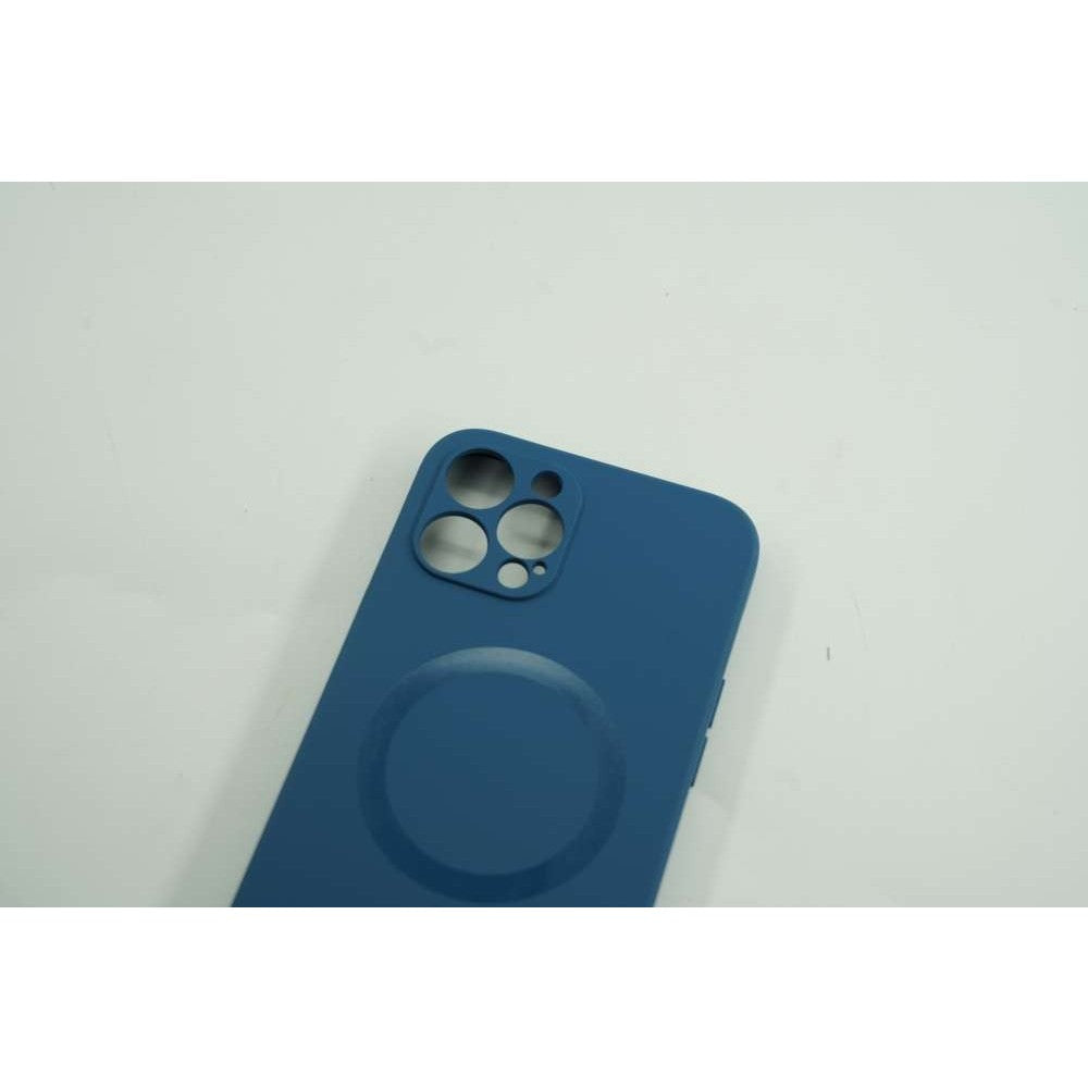 Husa protectie Flippy compatibila cu Apple iPhone 12 Mini Mag Safe Silicone Albastru - vivimall.ro