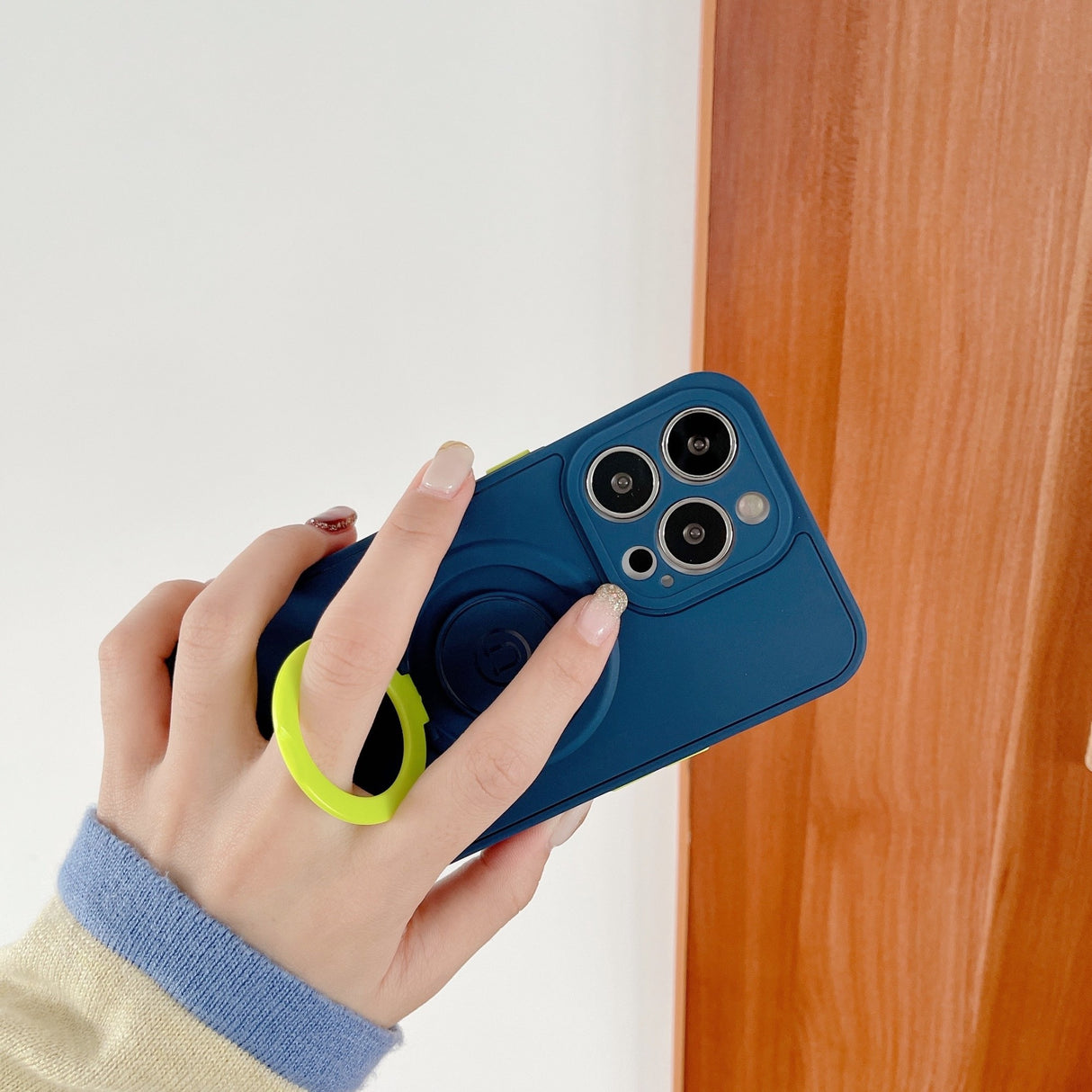 Husa protectie Flippy compatibila cu Apple iPhone 13 Mag Safe Silicone Albastru - vivimall.ro