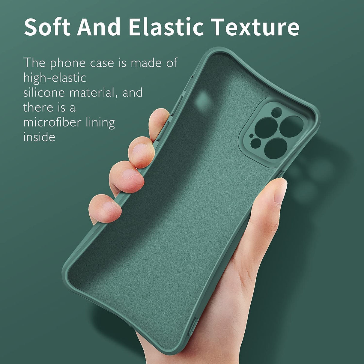 Husa protectie Flippy compatibila cu Apple iPhone 13 Pro Max Liquid Silicone Ring cu suport rotativ Verde - vivimall.ro