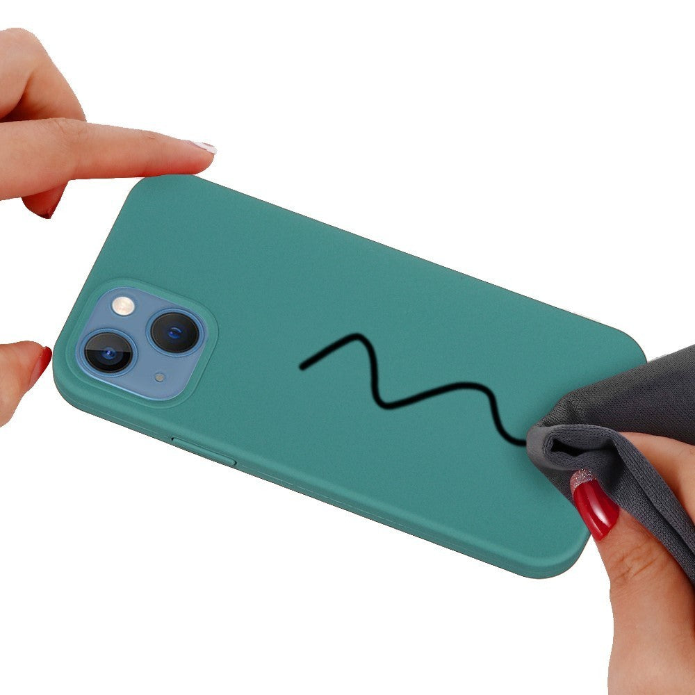 Husa protectie Flippy compatibila cu Samsung A11 Liquid Silicone Case Verde - vivimall.ro