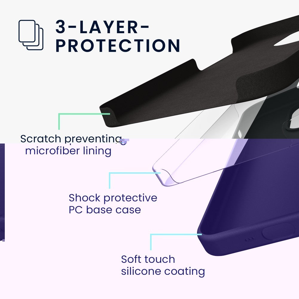 Husa protectie Flippy compatibila cu Samsung Galaxy A02S Liquid Silicone Case Negru - vivimall.ro