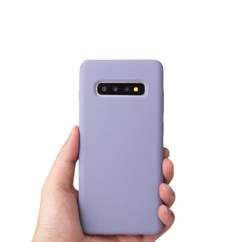 Husa protectie Flippy compatibila cu Samsung Galaxy S10 Liquid Silicone Case Mov - vivimall.ro