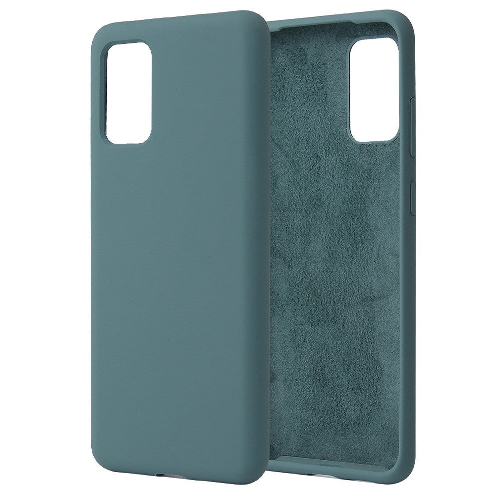 Husa protectie Flippy compatibila cu Samsung Galaxy S21 Ultra Liquid Silicone Case Verde - vivimall.ro