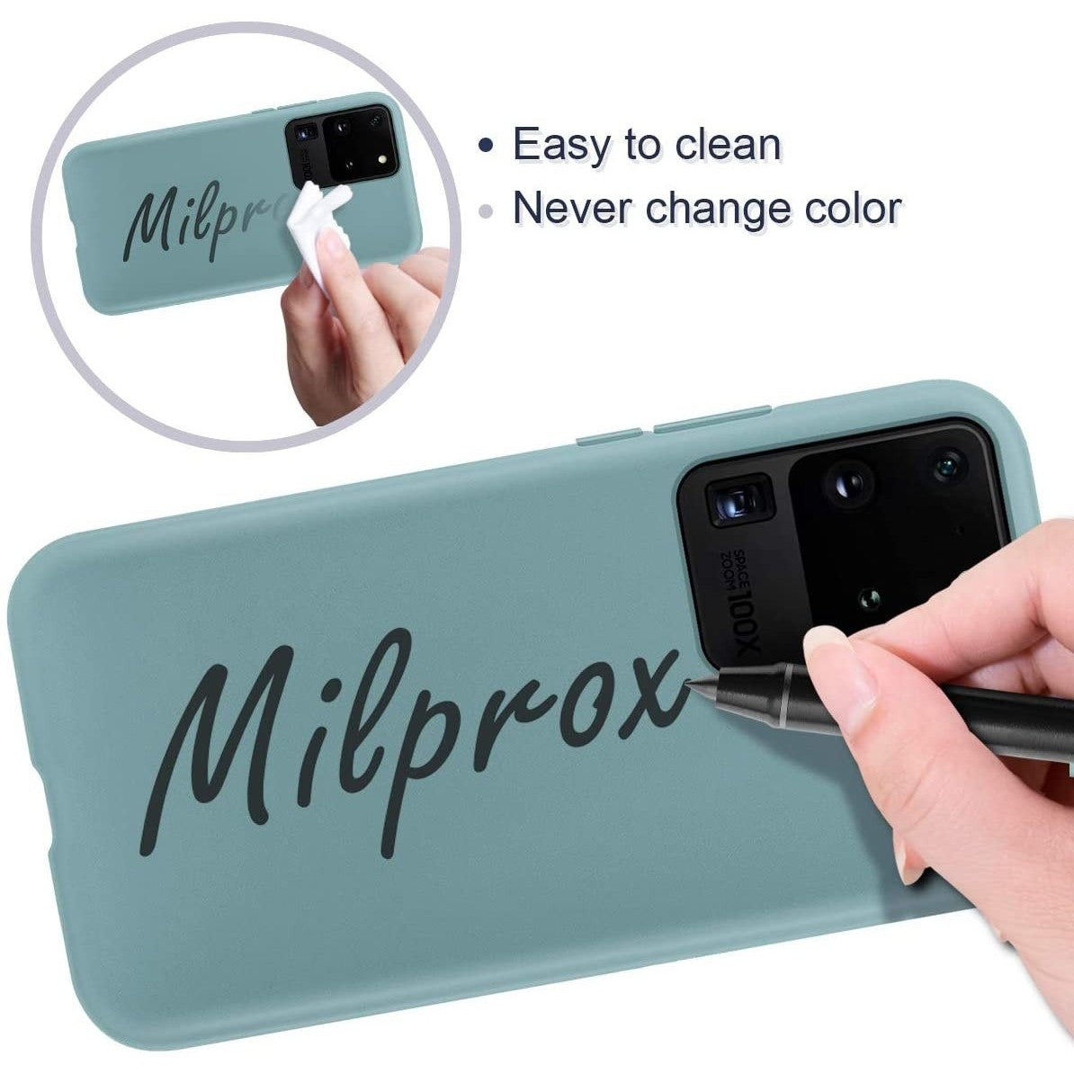 Husa protectie Flippy compatibila cu Samsung S20 Ultra Liquid Silicone Case Verde - vivimall.ro