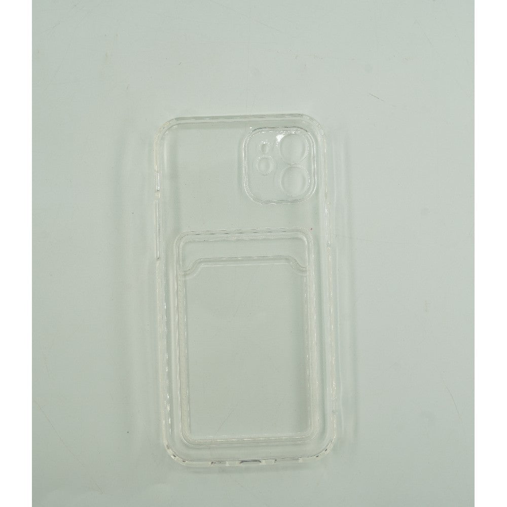 Husa protectie Flippy cu suport card compatibila cu Apple iPhone 12 Pro Transparent - vivimall.ro