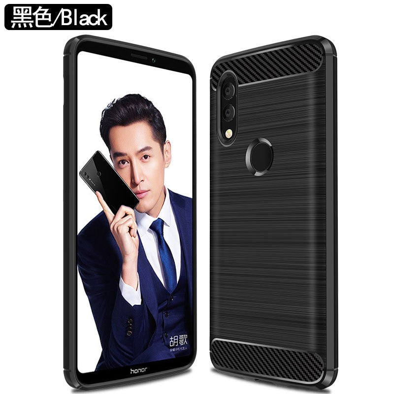 Husa Protectie, Vivimall, compatibila cu Honor 70, TPU Carbon, Negru - vivimall.ro