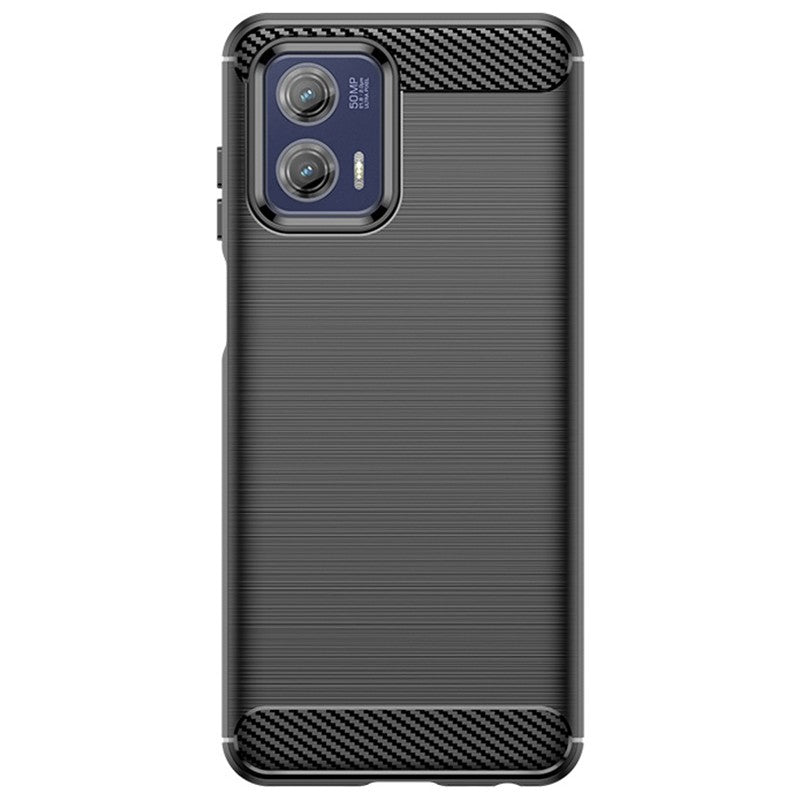 Husa de Protectie pentru Motorola Moto G13 / G23, Flippy, Protectie 360, din TPU cu element de Carbon, Anti Alunecare, 1.8 mm, Negru - vivimall.ro