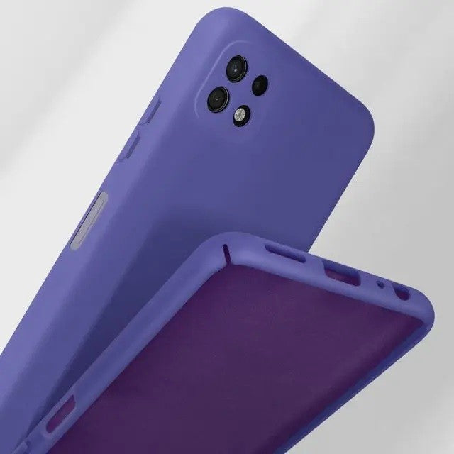 Husa protectie Flippy pentru Samsung A22 5G Liquid Silicone Mov - vivimall.ro