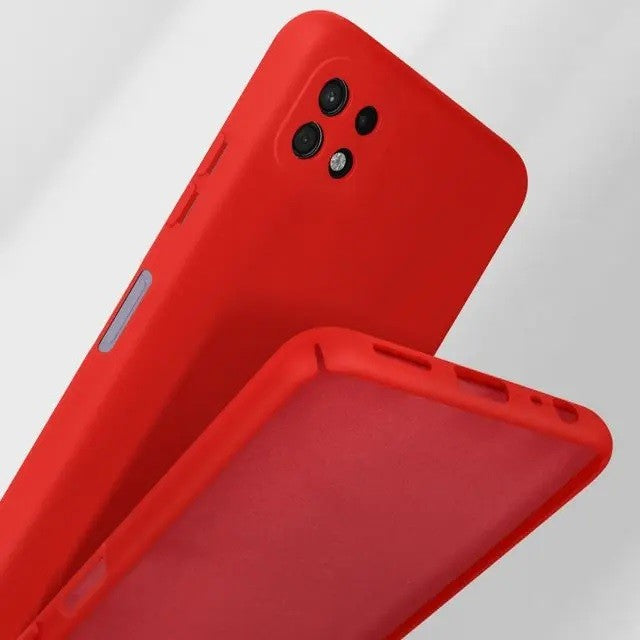 Husa protectie Flippy pentru Samsung A22 5G Liquid Silicone Rosu - vivimall.ro