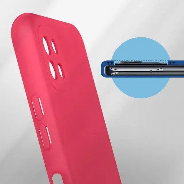 Husa protectie Flippy pentru Samsung A22 5G Liquid Silicone Roz Fuchsia/Roz - vivimall.ro