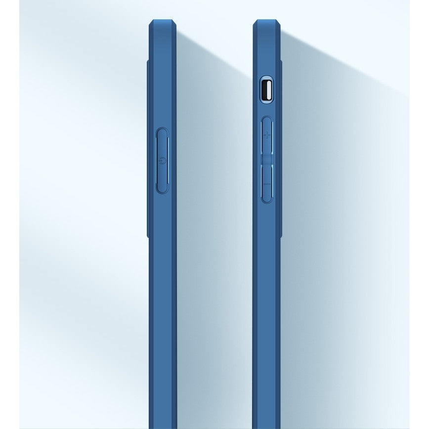 Husa protectie Flippy pentru Samsung A23 5G Electroplated cu suport pentru camera, 1.5 mm grosime, protectie camera, Albastru - vivimall.ro