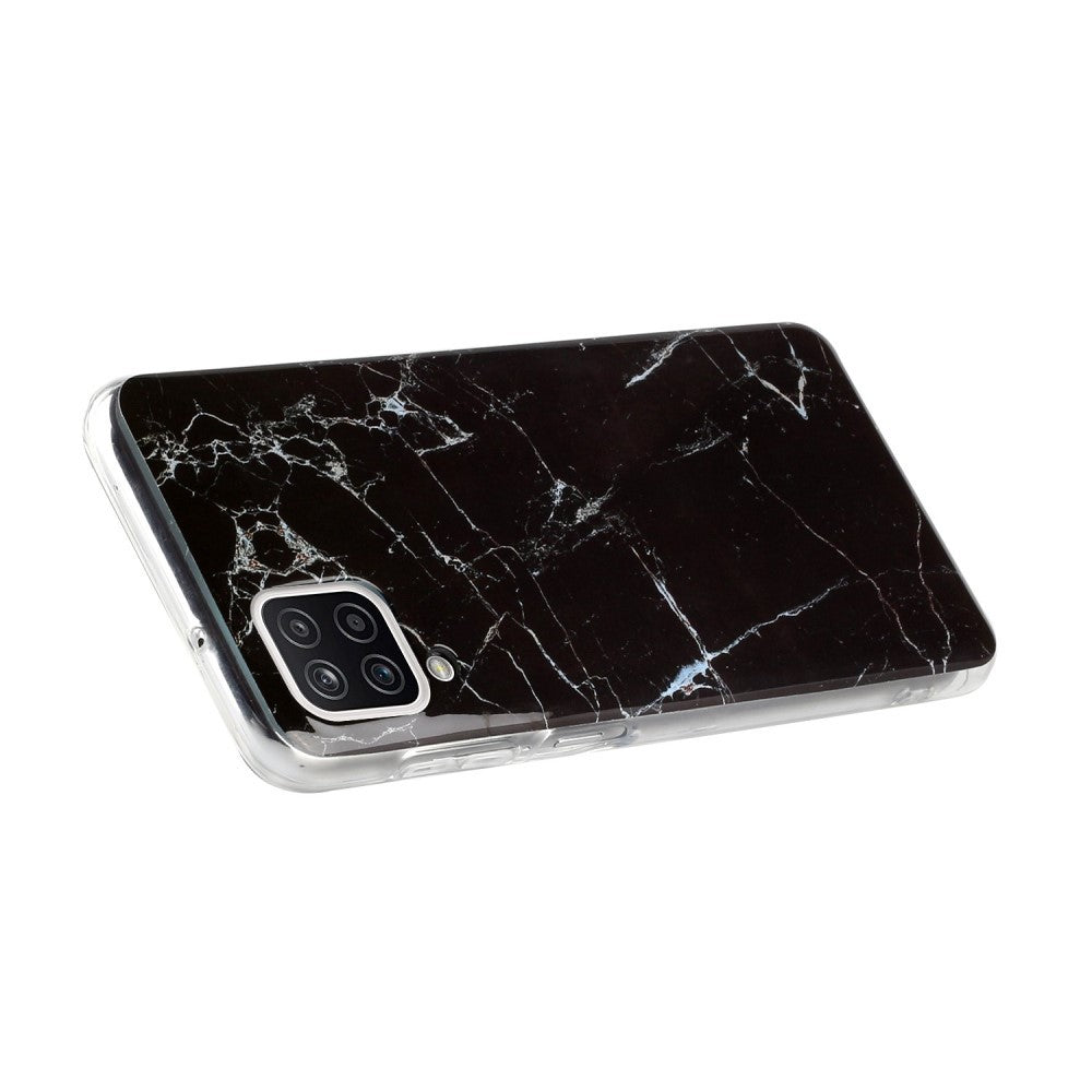 Husa protectie pentru Apple iPhone 11 Pro Max Soft IMD TPU Marble Negru cu Suport inclus - vivimall.ro