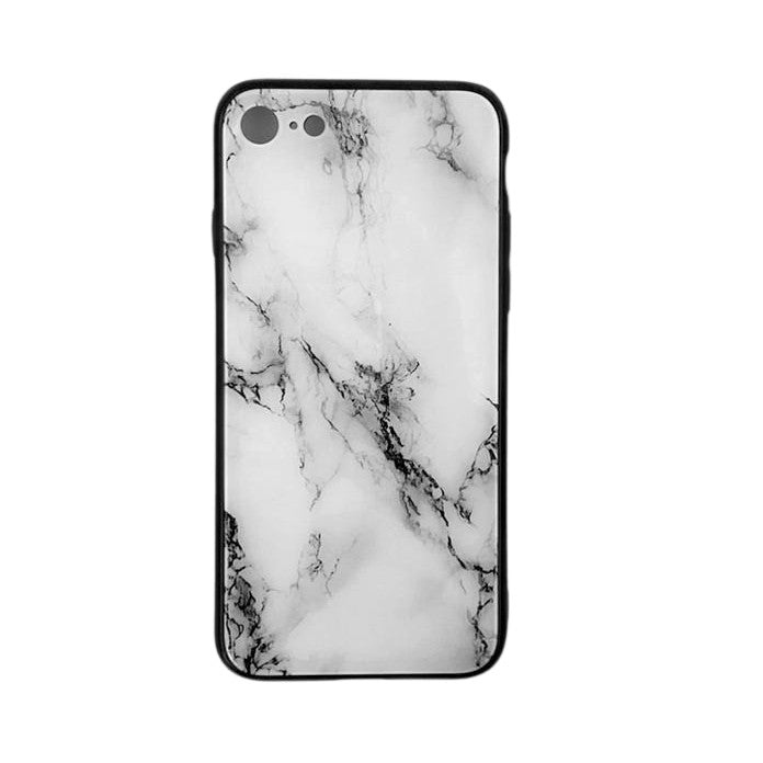 Husă iPhone 7/8/SE 2020 silicon TPU Marble Model 2, vedere frontală, design marmură lucios