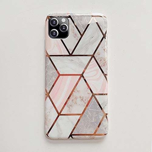 Husa protectie pentru Samsung S10 Plus Soft IMD TPU Marble Geometric Alb - vivimall.ro