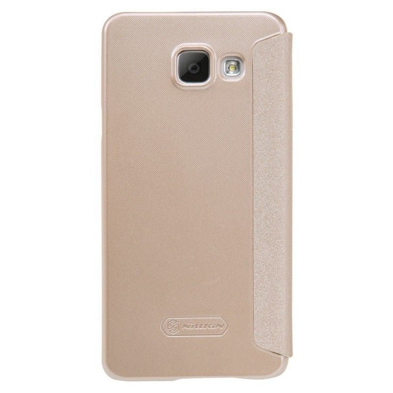 Husa Samsung Galaxy A3 2016 Nillkin Sparkle Flip Auriu - vivimall.ro