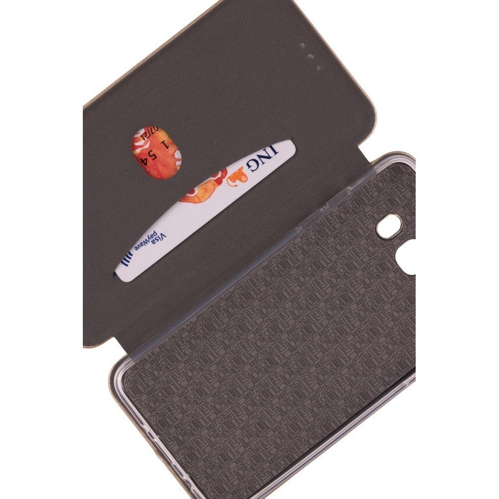 Husa de protectie Flippy compatibila cu Samsung Galaxy A3 2017 Magnet Book Case Auriu - vivimall.ro