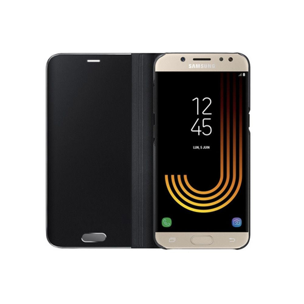 Husa Samsung Galaxy J3 2017 Flip Cover Oglinda Negru - vivimall.ro