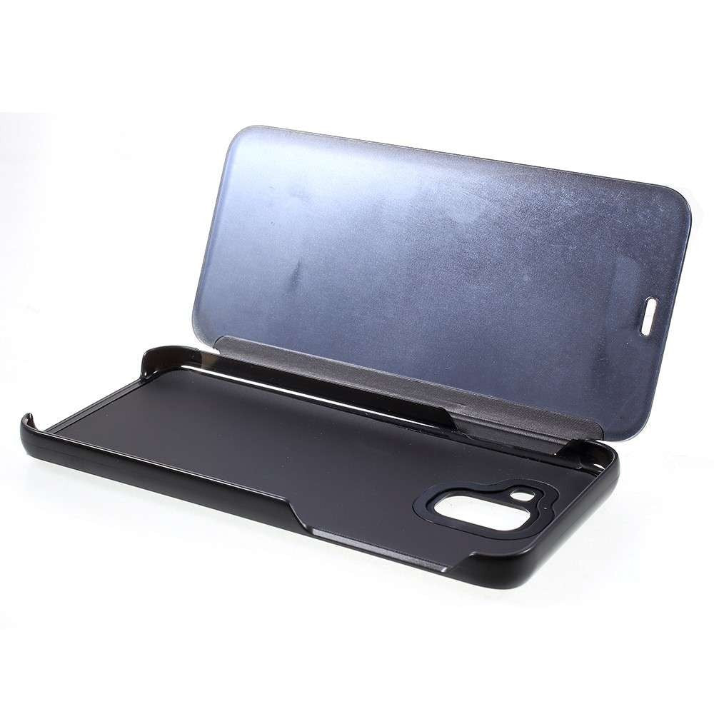 Husa Samsung Galaxy J6 Plus 2018 Flippy® Flip Cover Oglinda Negru - vivimall.ro