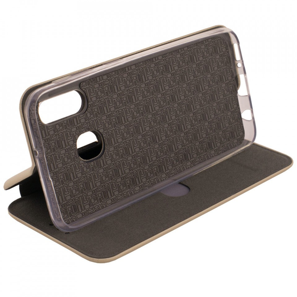 Husa de protectie Flippy compatibila cu Samsung Galaxy S10 Magnet Book Case Auriu - vivimall.ro