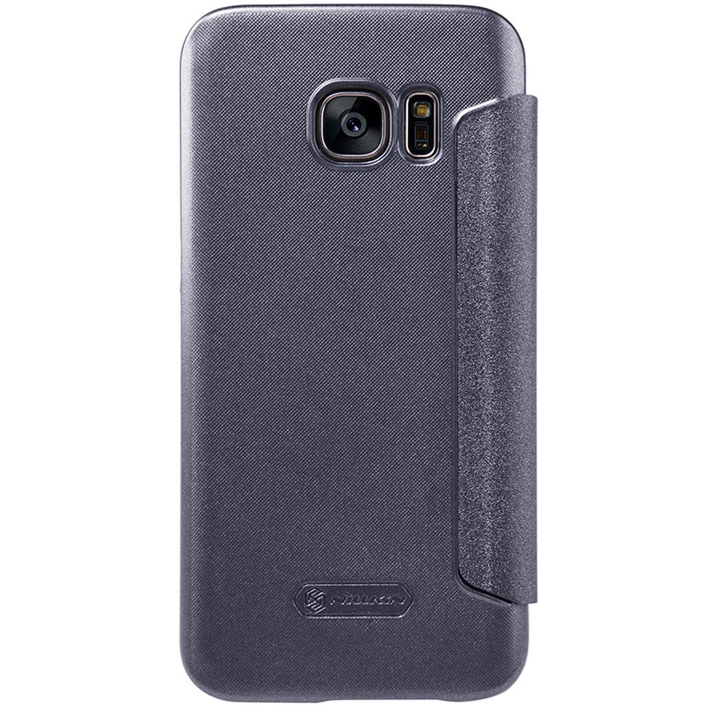 Husa Samsung Galaxy S7 Nillkin Sparkle Flip Negru - vivimall.ro