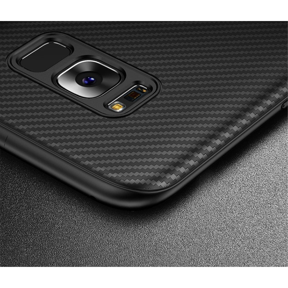Husa Samsung Galaxy S8 IPAKY Carbon Fiber Negru - vivimall.ro