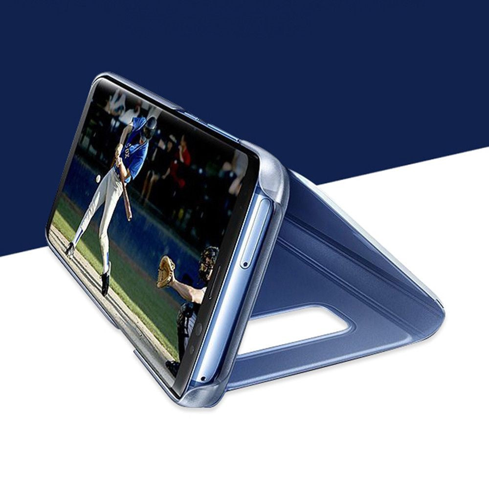 Husa Samsung Galaxy S8 Plus Flip Cover Oglinda Albastru - vivimall.ro