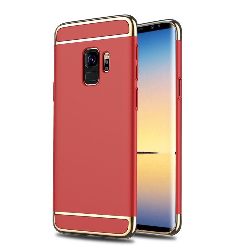 Husa Samsung Galaxy S9 Plus Luxury Plating 3 in 1 Rosu - vivimall.ro